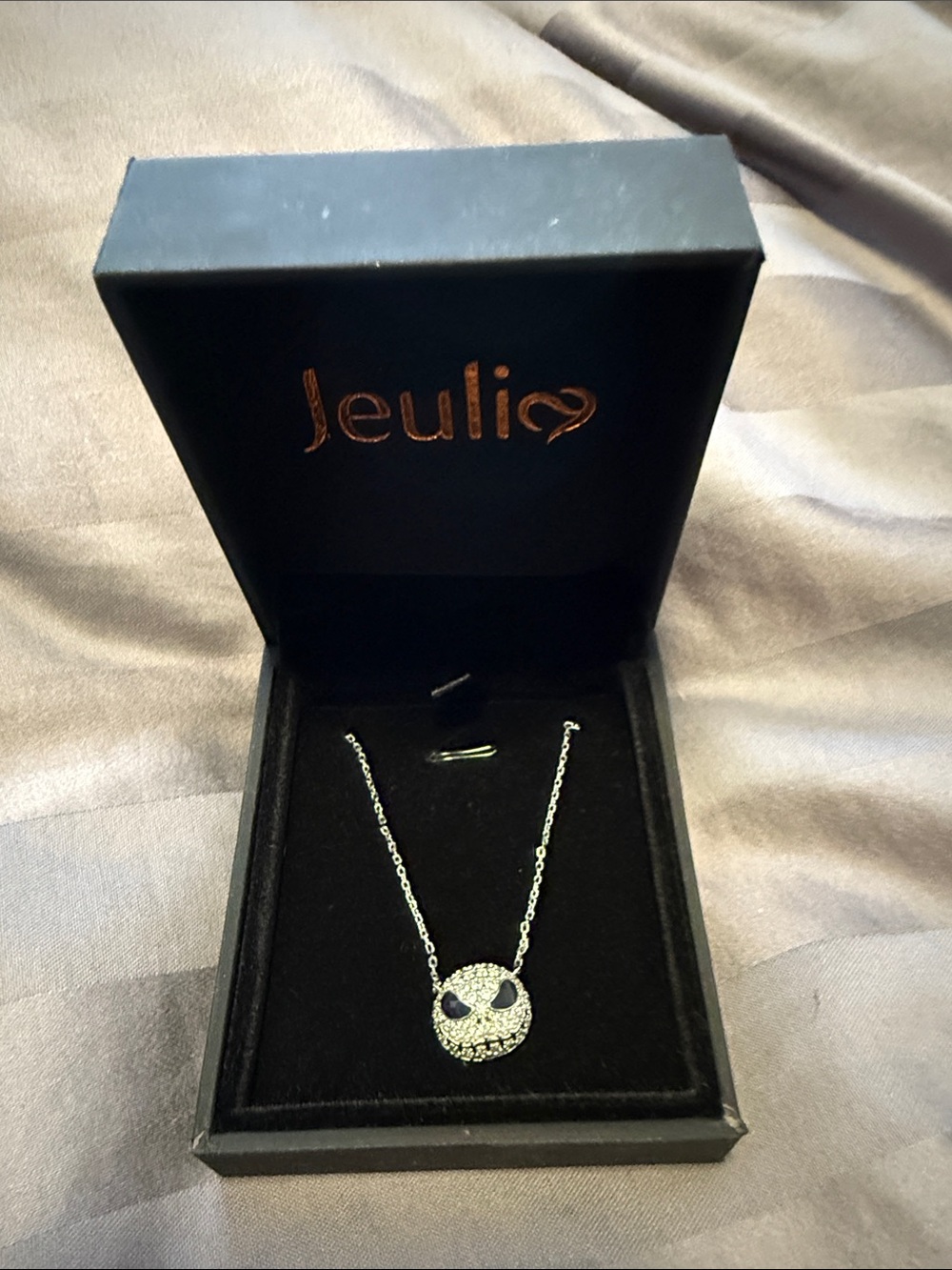Jeulia Silver Jack Skellington Necklace